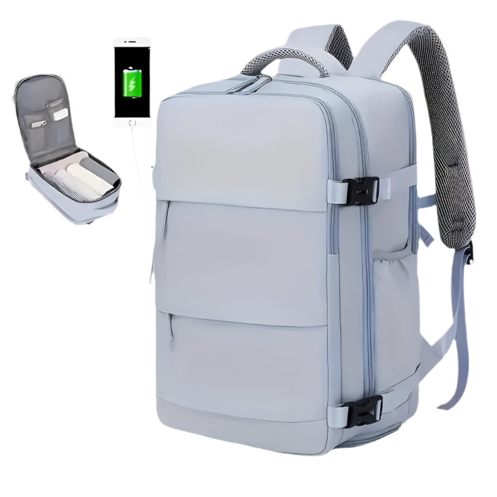 Sac à dos de voyage multifonction avec port USB intégré