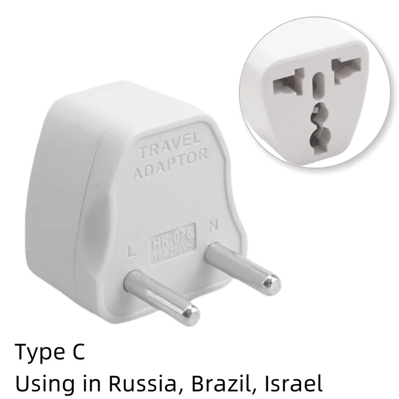Adaptateur universel de voyage – compatible EU, US, UK, AU.