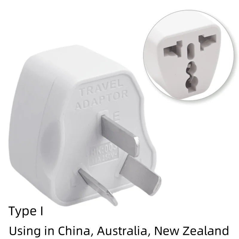 Adaptateur universel de voyage – compatible EU, US, UK, AU.