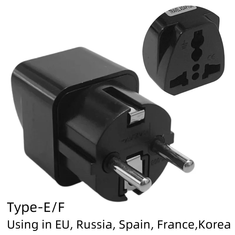 Adaptateur universel de voyage – compatible EU, US, UK, AU.