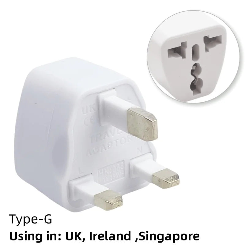 Adaptateur universel de voyage – compatible EU, US, UK, AU.