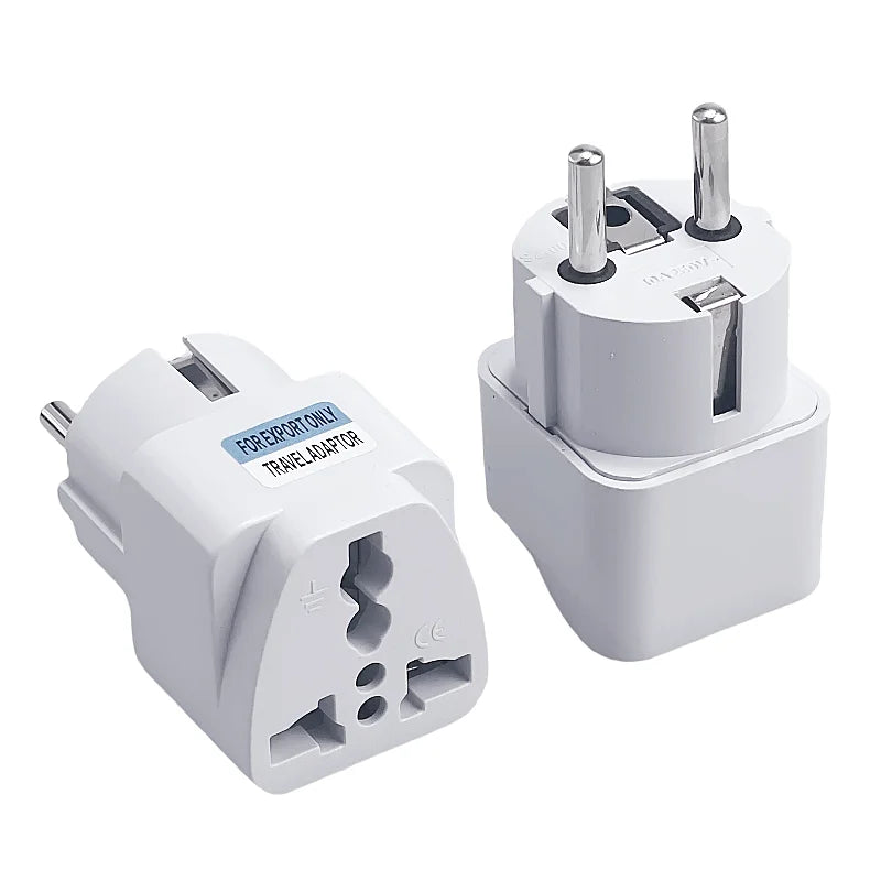 Adaptateur universel de voyage – compatible EU, US, UK, AU.