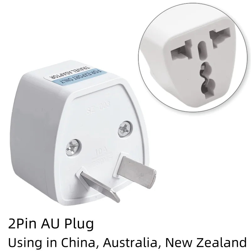 Adaptateur universel de voyage – compatible EU, US, UK, AU.