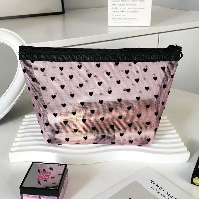 Trousse de toilette dentelle transparente – Élégance et légèreté